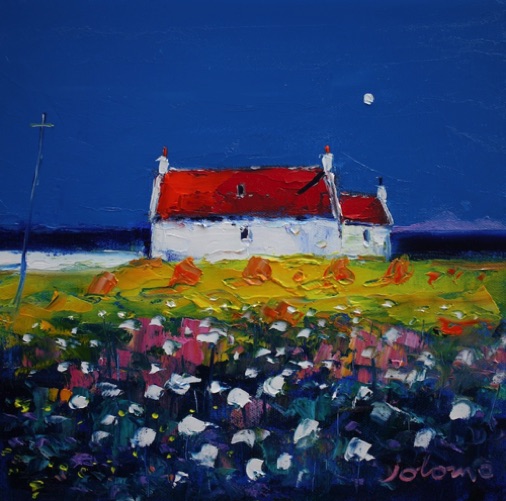 Red roof and haystacks Isle of Tiree 12x12
SOLD
